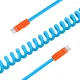 Newell Coiled USB-C to USB-C Cable 100W, 1.5 m, Blue-Orange