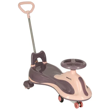 Swing FIX S2 Kids Gravity Ride-On Car with Push Handle & LED Wheels, Purple