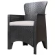 Garden Bistro Set for Balcony and Patio with 2 Chairs and Table, Black