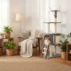 Petsi Cat Scratching Post with House and Hammock Grey 134 cm