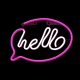Forever Light HELLO LED Neon, Pink and White