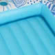 Inflatable Pool Lounger with Headrest Pillow, Water Float for Adults, blue