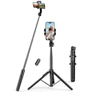 Ugreen LP586 Telescopic Selfie Stick Tripod with Bluetooth Remote 1.5m - Black