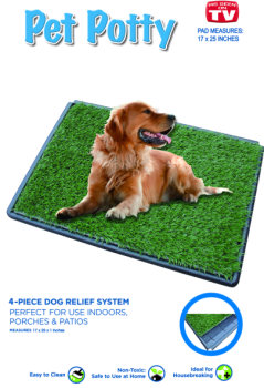Puppy Training Toilet with Artificial Grass, 3 Layers, 63x43 cm