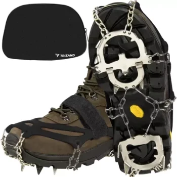 Trizand Anti-Slip Shoe Crampons, Size XL (44-47), 12 Teeth