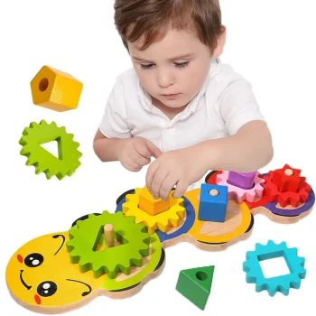 Bakalu Wooden Educational Caterpillar Sorter Toy KZ0954