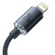 Baseus Crystal Shine USB Type C to Apple iPhone Lightning Data Charging Cable, PD, 20W, 1.2m, Black
