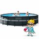 Intex 26330 Above Ground Frame Pool 18ft x 52in, 18-in-1 Set, Gray