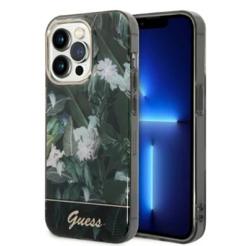 Guess Jungle Collection Case for iPhone 14 Pro Max - Green