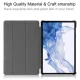 Samsung Galaxy Tab S9 (SM-X710, SM-X716B) Trifold Stand PU Leather Cover Case, Black