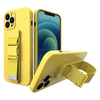 Rope Case Gel Case with Lanyard for Samsung Galaxy A32 4G, Yellow