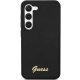 Guess Samsung Galaxy S23 Case Silicone Vintage Gold Logo, Black