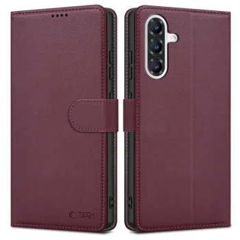 Samsung Galaxy A56 ( SM-A566B / DS ) Tech-Protect Wallet Book Case Cover, Burgundy