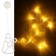 LED Christmas Window Decoration Snowman, 49 cm, 10 LED, with Suction Cup