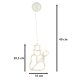 LED Christmas Window Decoration Snowman, 49 cm, 10 LED, with Suction Cup