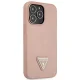 Guess Saffiano PU Triangle Case for iPhone 14 Pro 6.1\" Pink