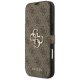 Guess Book 4G Metal Logo Phone Case Cover iPhone 17 Pro Max - Brown