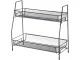 Two-Tier Metal Organizer for Kitchen and Bathroom, 32.5x31x17 cm, Black