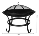 Kaminer G11825 Garden Grill - Fire Pit with Cover, 56 cm