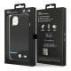 BMW iPhone 14 Plus Case Leather Carbon, Black