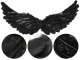 Feather Angel Wings Black Fairy Tale Costume Cosplay Halloween Disguise