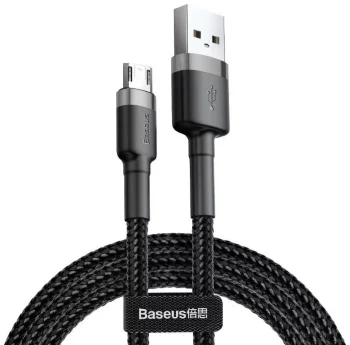 Baseus Cafule USB-A to micro USB Cable 2.4A 1m, Black/Grey