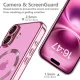 Tech-Protect MagFlex Case for iPhone 16, Clear/Pink