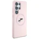 Karl Lagerfeld Silicone Double Heads And Circle MagSafe Case for Samsung Galaxy S25 Ultra Pink