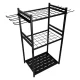 Garden Tool Stand LUARO Garage Organizer for Rakes and Shovels, Black