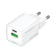 Wozinsky WWC-35W GaN USB-A + USB-C Wall Charger 35W - White