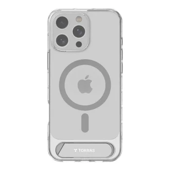 Torras Pstand Series Case for iPhone 16 Pro, Clear