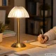 Wireless LED Table Lamp with USB-C and 3 Light Modes, Gold/White