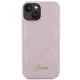 Guess iPhone 15 Case Quilted Metal Logo, Pink
