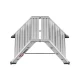 Hailo Master D100 Double-Sided Stepladder, 2 x 5 Steps, Silver