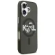 Karl Lagerfeld IML Glitter Karl & Choupette Sketch Logo MagSafe iPhone 17 Case - Black