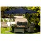 Salokāms Dārza Saulessargs Lietussargs 8 segmenti 350cm, Tumši zils | Folding Garden Umbrella