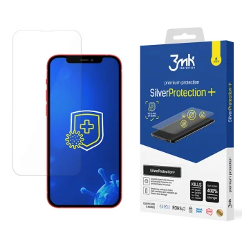 3mk iPhone 13 Antibacterial Screen Protector Silver Protection+