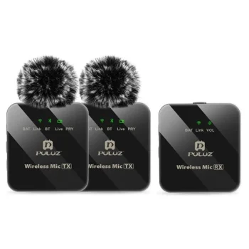 Wireless Dual Lavalier Microphone, OTG USB Type-C and Lightning