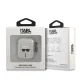 Karl Lagerfeld AirPods 1 / 2 Case Glitter Karl\'s Head, Silver