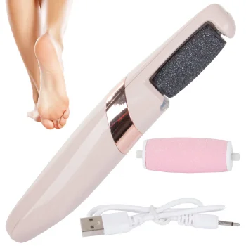 Electric Foot File with LED Light, Brown
