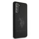 Samsung Galaxy S21+ Plus (SM-G996B) US Polo Silicone On Tone Case Cover (USHCS21MSLHRTBK), Black