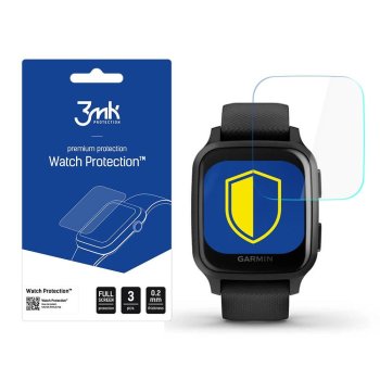 Garmin Venu SQ 3MK ARC+ Protective Film Rounded Fullscreen Watch Protector, 3 pcs.