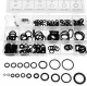 Oil-Resistant O-Ring Assortment Set, 225 Pcs, Black