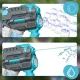 Bakalu 2-in-1 Electric Bubble and Water Gun, Blue/Grey