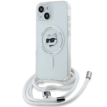 Karl Lagerfeld iPhone 15 / 14 / 13 Case IML Choupette Head & Cord MagSafe, Transparent