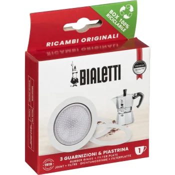 Bialetti Replacement Gaskets and Filter for 1 Cup Espresso Makers