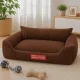 Soft Corduroy Dog and Cat Bed L (84 x 65 cm), Brown
