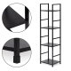 Industrial Bookshelf 4-Tier Shelving Unit ModernHome Metal Frame, Wild Oak
