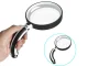 Folding Classic Magnifying Glass 90mm, 2.5x Magnification, Black/White