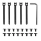 Maclean MC-104 B Under-Desk Cable Organizer, 2 Levels, Black